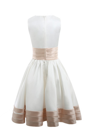 Abito da Cerimonia Bambini Mini in Satin Elastico Alta Coperta Esclusivo Semplice