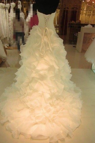 Abito da Sposa in Organza Cuore Naturale Radiosa Senza Maniche