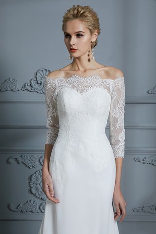 Abito da sposa con bottone affascinante all aperto lunghi naturale con ricamo