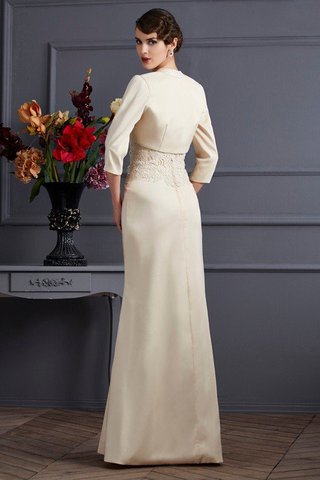 Abito Mamma Sposa Lunghi in Pizzo Senza Maniche in Raso Satin Elastico Quadrato