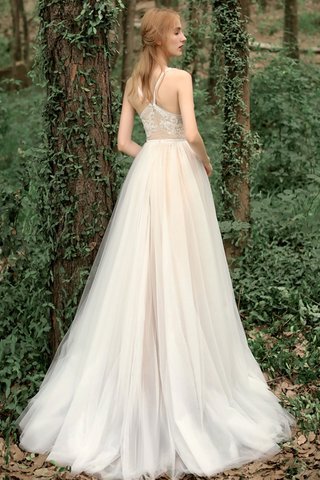 Abito da sposa senza maniche conservatore all aperto in tulle fantastico sensuale