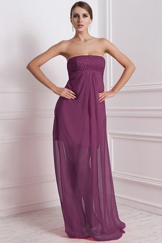 Abito da Damigella Lunghi Cerniera Senza Maniche Senza Strap in Chiffon
