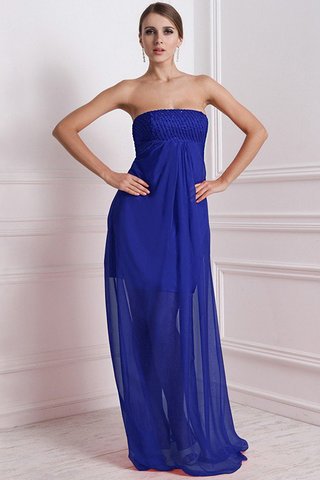 Abito da Damigella Lunghi Cerniera Senza Maniche Senza Strap in Chiffon