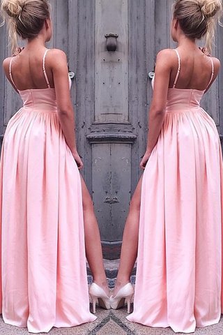 Abito da Sera in Chiffon Conotta Largo Bretelle Naturale con Increspato