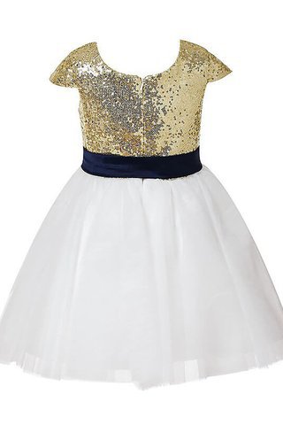 Abito da Cerimonia Bambini in Tulle Mini Principessa A-Line decorato