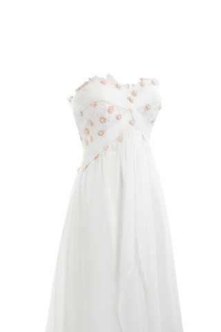 Abito da Sposa con Floreale di Cristallo Pin Lusso in Pizzo A-Line Particolare