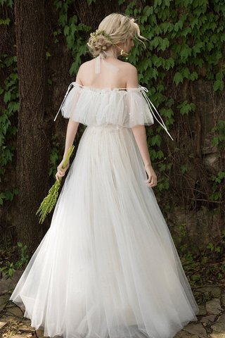 Abito da sposa a terra con increspature principessa moda lunghi meraviglioso