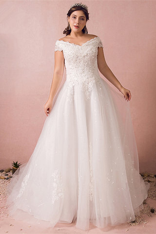 Abito da sposa in raso in tulle a-line moderno carina convenzionale