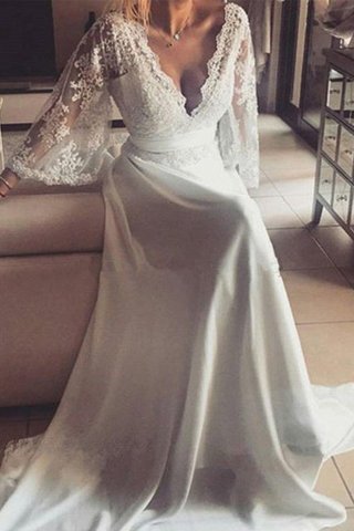 Abito da sposa formale e informale in pizzo principessa a-line con fiocco carino