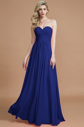Abito da Damigella Naturale A-Line Principessa in Chiffon Cuore