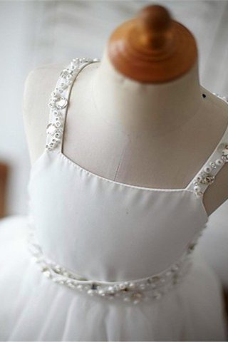 Abito da Cerimonia Bambini con Fiore Principessa Naturale Conotta in Organza