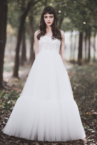 Abito da sposa lunghi convenzionale grazioso favola con applique cuore