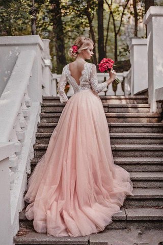 Abito da sposa lunghi a terra con piega all aperto orecchiabile con applique