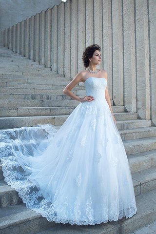 Abito da Sposa Coda A Strascico Cappella Conotta Lunghi Senza Maniche in Raso