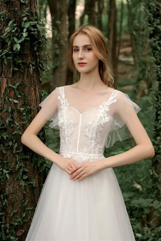 Abito da sposa moderno formale unico naturale a terra favola