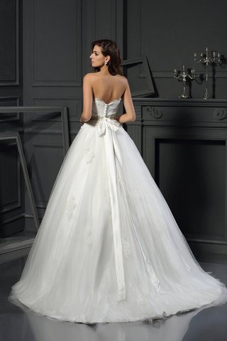 Abito da Sposa Senza Strap Alta Vita Lunghi Ball Gown con Applique