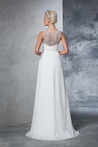 Abito da Sposa Senza Maniche Principessa Alta Vita A-Line in Chiffon