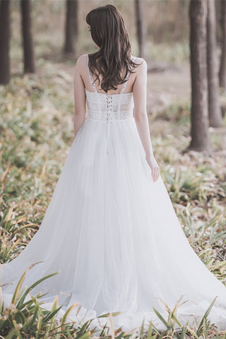 Abito da sposa in tulle coda a strascico corto stravagante a terra speciale conotta