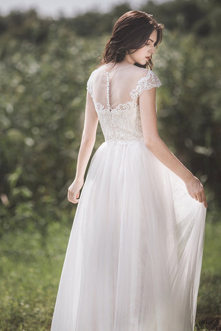 Abito da sposa in stain elastico senza maniche moda convenzionale a-line largo