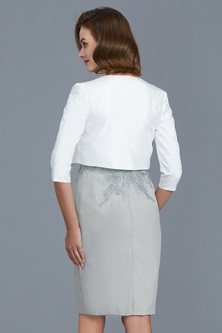 Abito mamma sposa senza maniche al ginocchio tubino v-scollo delicato naturale