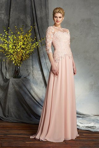 Abito Mamma Sposa Cerniera Principessa A-Line con Applique in Chiffon