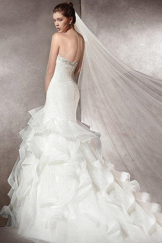 Abito da sposa cuore convenzionale splendido pudica con increspature senza maniche