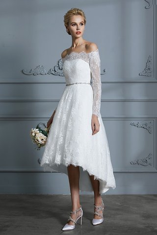 Abito da sposa principessa naturale asimmetrico cerniera sensuale stupendo