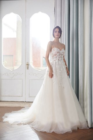 Abito da sposa in tulle splendido seducente moderno a-line semplice