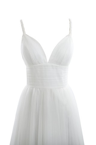 Abito da Sposa Strano Senza Strap a Riva Particolare Tubino