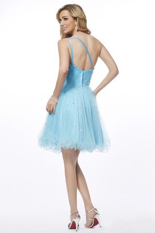 Abito Homecoming Cerniera con Perline Principessa A-Line in Organza