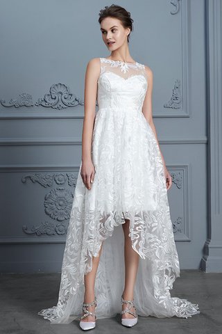 Abito da sposa sognare largo shiena sheer fancy con ricamo senza maniche