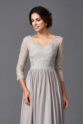 Abito Mamma Sposa A-Line V-Scollo Naturale Lunghi Principessa