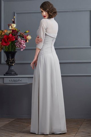 Abito Mamma Sposa Monospalla Cerniera con Perline con Applique Senza Maniche