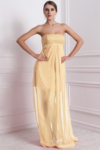 Abito da Damigella Lunghi Cerniera Senza Maniche Senza Strap in Chiffon