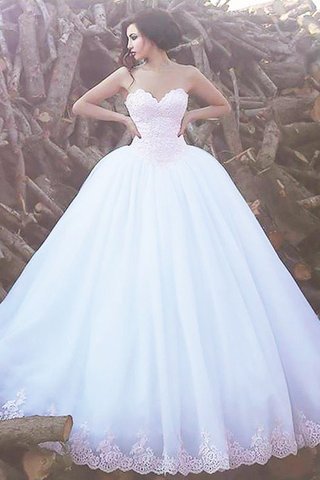 Abito da Sposa Spazzola Treno Naturale Cuore Senza Maniche in Organza