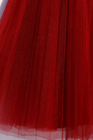 Abito da ballo naturale allacciato in tulle a-line romantico assorbente