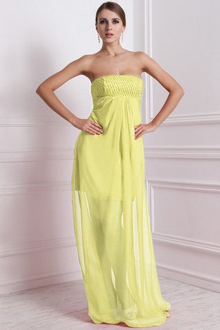 Abito da Damigella Lunghi Cerniera Senza Maniche Senza Strap in Chiffon
