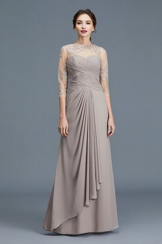 Abito Mamma Sposa Principessa A-Line Naturale in Chiffon A Terra