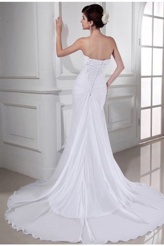 Abito da Sposa con Perline con Applique Allacciato Senza Maniche Cuore