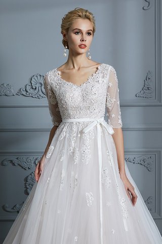 Abito da sposa medievale semplice radiosa cerniera dolce v-scollo