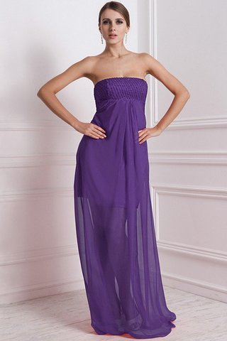 Abito da Damigella Lunghi Cerniera Senza Maniche Senza Strap in Chiffon