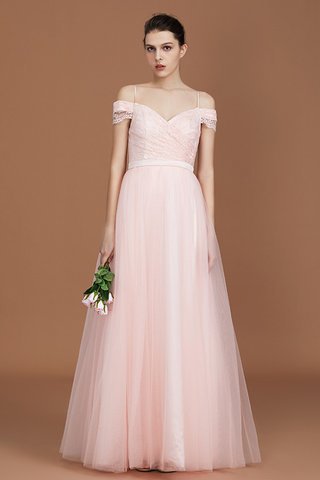Abito da damigella alla moda principessa con manica corte cuore conotta a-line