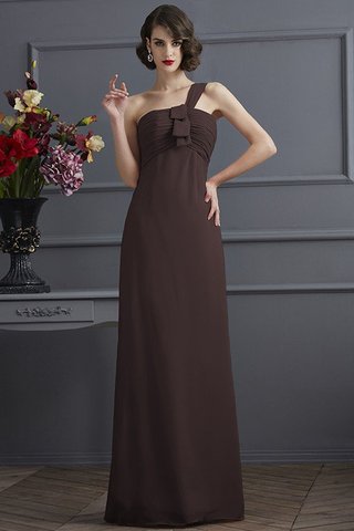 Abito da Damigella con Festone Alta Vita A Terra Tubino in Chiffon