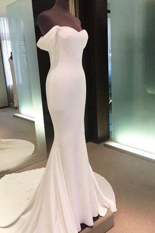 Abito da sposa con manica corte speciale in chiffon coda a strascico corto a terra a sala