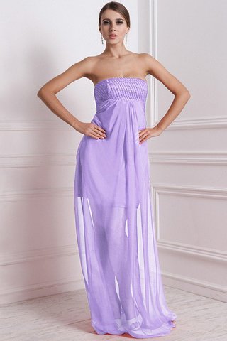 Abito da Damigella Lunghi Cerniera Senza Maniche Senza Strap in Chiffon