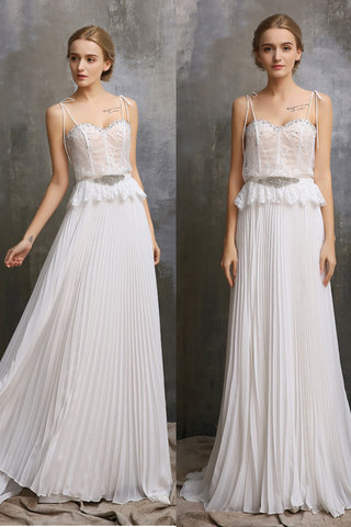 Abito da sposa a riva cerniera angelico in chiffon fancy senza maniche