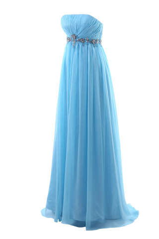 Abito da sera Moderno in Chiffon con Cristino Cerniera A-Line