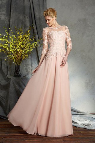 Abito Mamma Sposa Cerniera Principessa A-Line con Applique in Chiffon