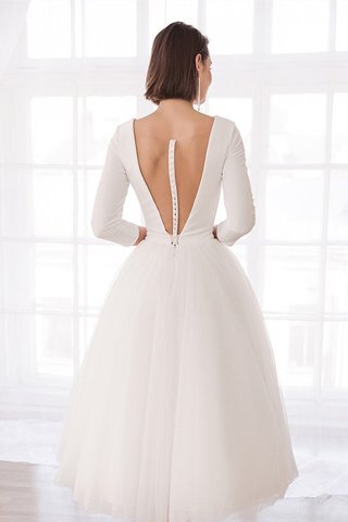 Abito da sposa stupefacente in pizzo in raso v-scollo formale e informale semplice